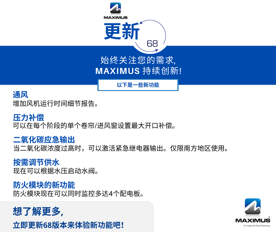MAXIMUS 控制器 - 68版本更新